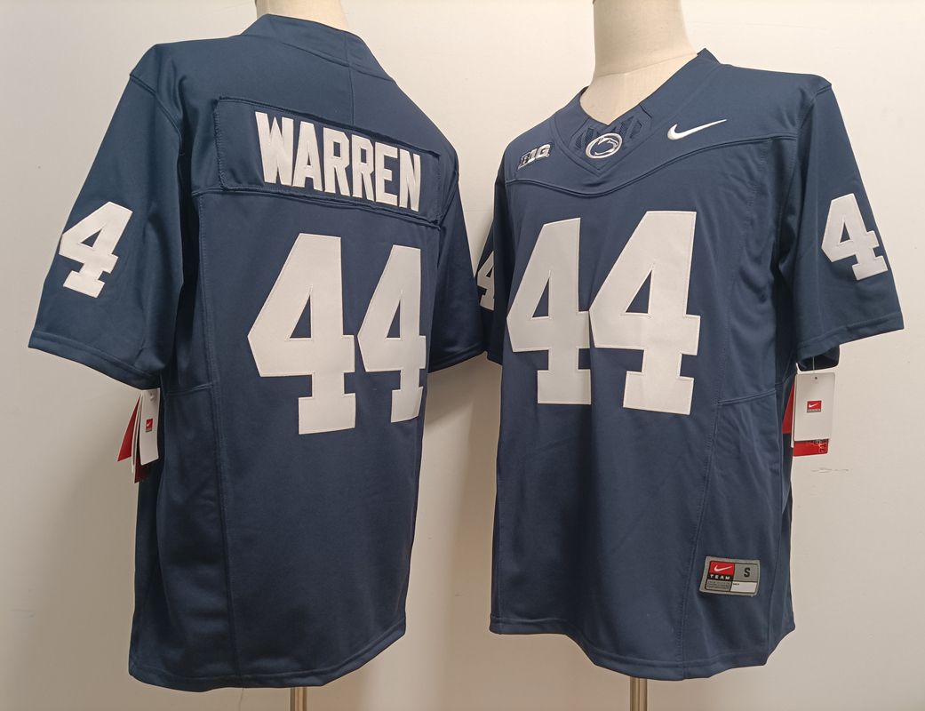 Men Penn State Natty Lions #44 Warren Blue Nike 2025 NCAA Jersey